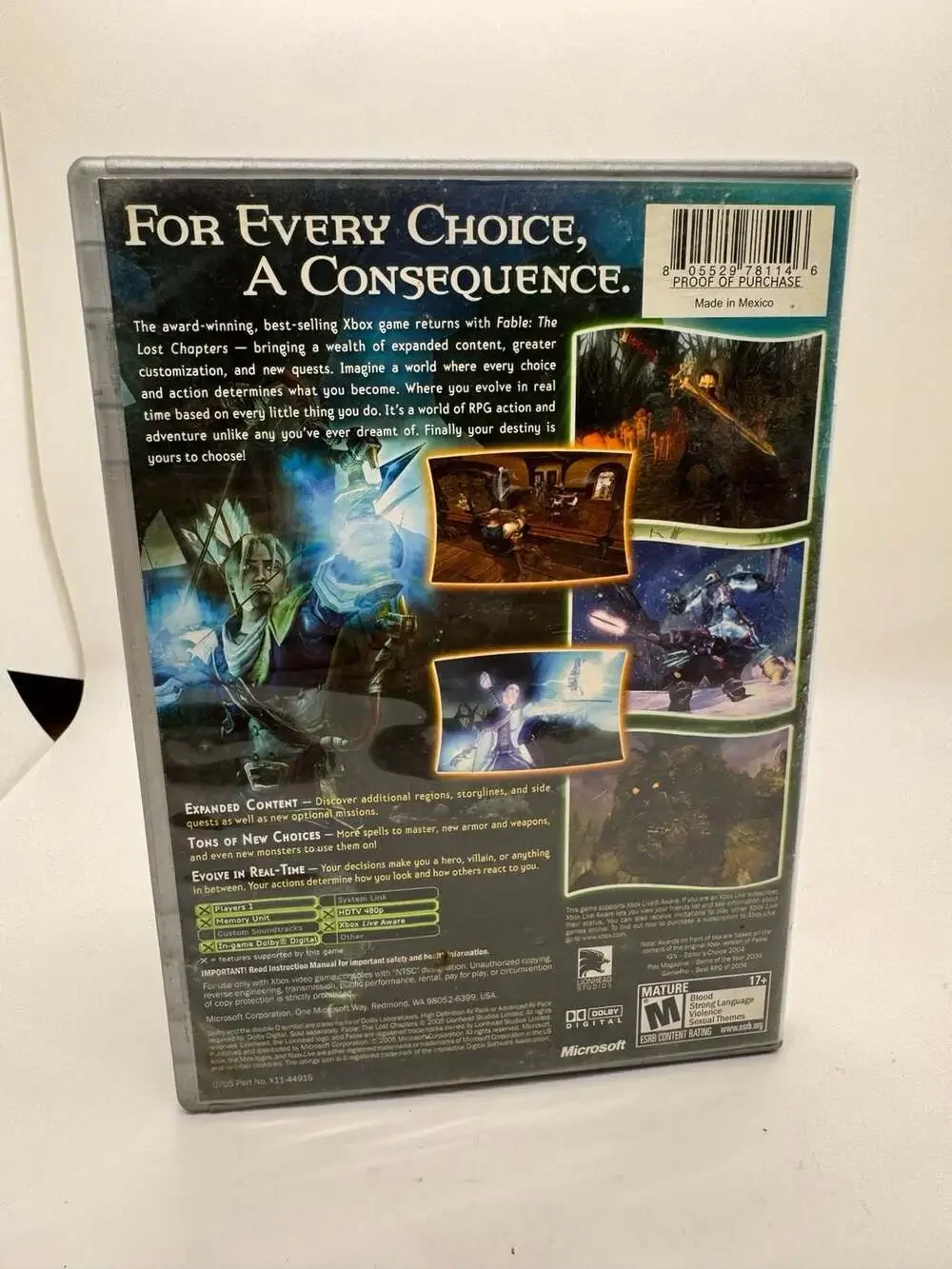 Microsoft Fable: The Lost Chapters Platinum Hits Xbox
